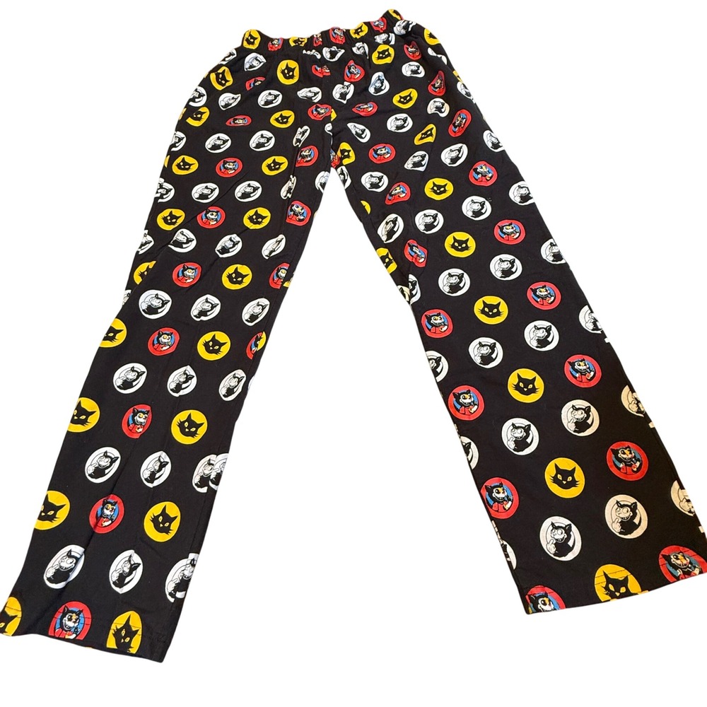 Ryan Adams Pax-Am Lounge Pants Felix the Cat Graphic Print Unisex XL Black Pants